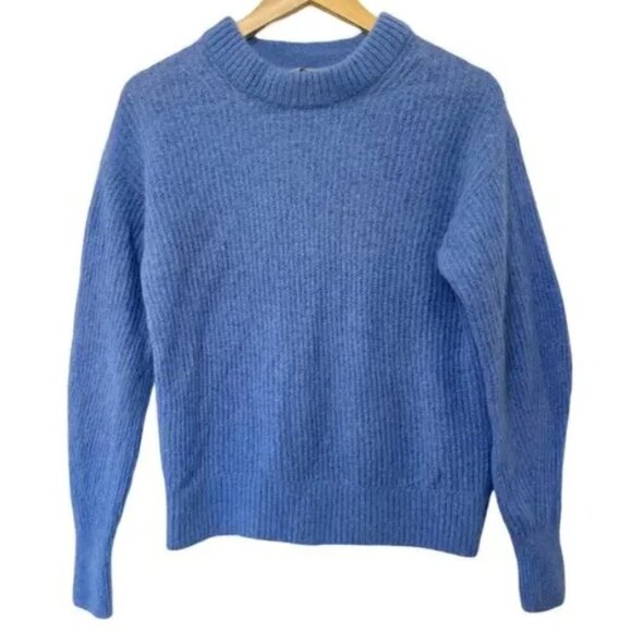 💙 Everlane Alpaca Cocoon Crew Sweater | Cornflower | Small (lightly shrunken M) - Picture 4 of 6